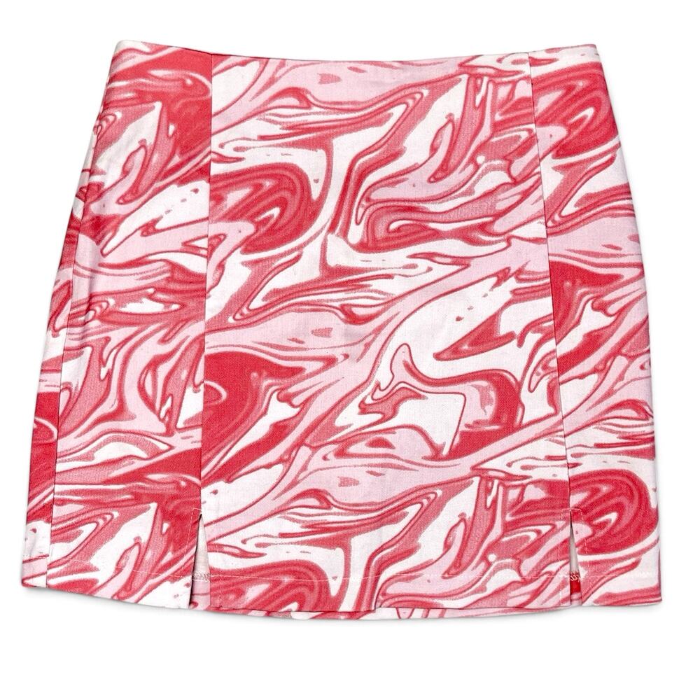 Love on a Hanger Mini Skirt Size 9 / 30" Pink Swirl  Barbiecore Y2K Mean Girls